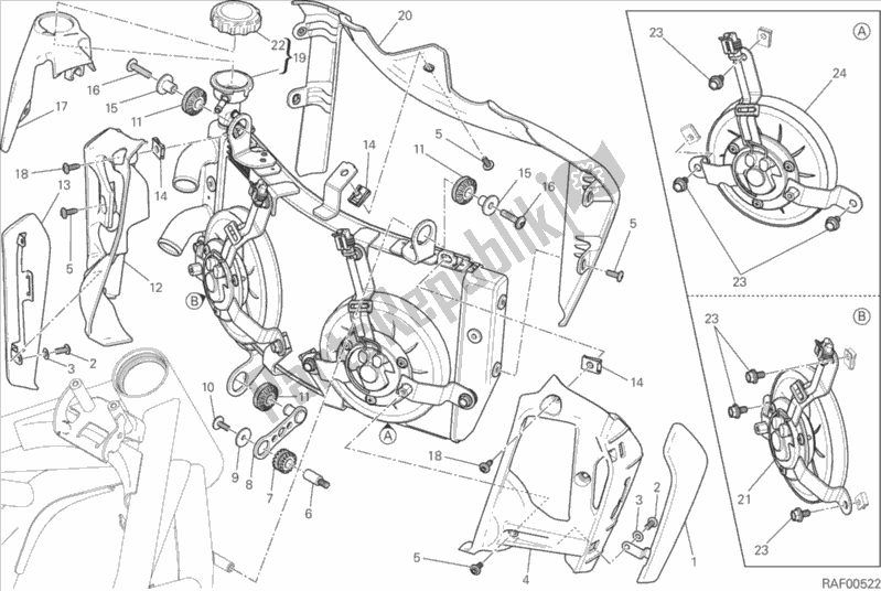 Wszystkie części do Ch? Odnica Wody Ducati Monster 1200 S USA 2015